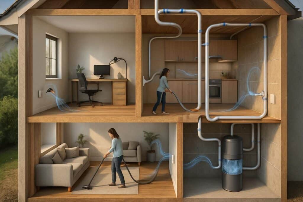 découvrez comment fonctionne l'aspiration centralisée dans une maison, un système efficace pour un nettoyage simplifié et une meilleure qualité de l'air intérieur.
